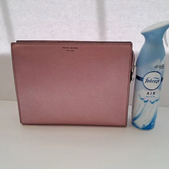 Henri Bendel West 57th Large Cosmetic Clutch Bag Pink NWT - Picture 8 of 11